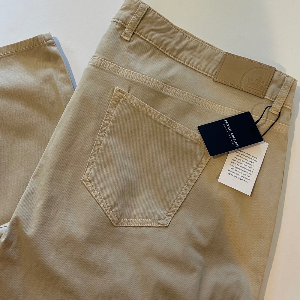 Peter Millar Crown Crafted Wayfare Tailored Fit Pants Stone 44/30 ME0XB60FB NEW